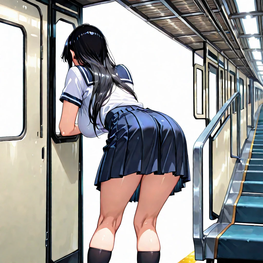 grasp、High school girl grabbed by the buttocks on the train、pleatedskirt、a beauty girl１a person、((ember３a person))、Grabbing the buttocks、molesting、Touching your buttocks on the train