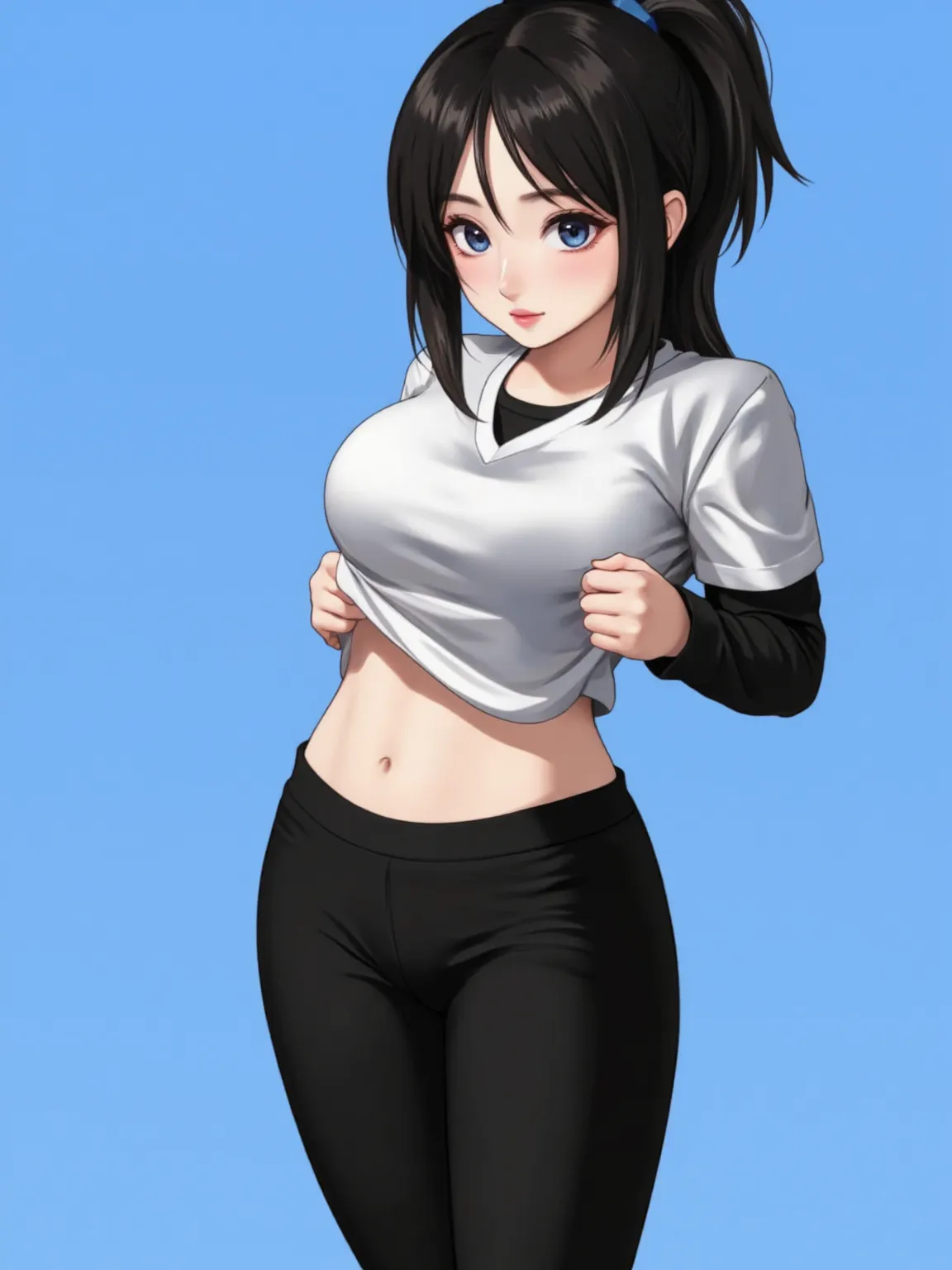 (best quality,4k,8k,highres,masterpiece:1.2),ultra-detailed,realistic,photorealistic:1.37,detailed eyes,beautiful detailed lips,pale.hinata hyuga wearing skintight hoodie,shizuka,hot, layered sleeve, perfect figure, attractive rounded big breasts, naughty smile, puffy lips, posing in sunshine, outdoor , purple skin tight hoodie, skin tight brown pants, abs , cameltoe,breast,milf, sexy , hot ,full body,sunrise background ,smooth shinny skin,curvy body