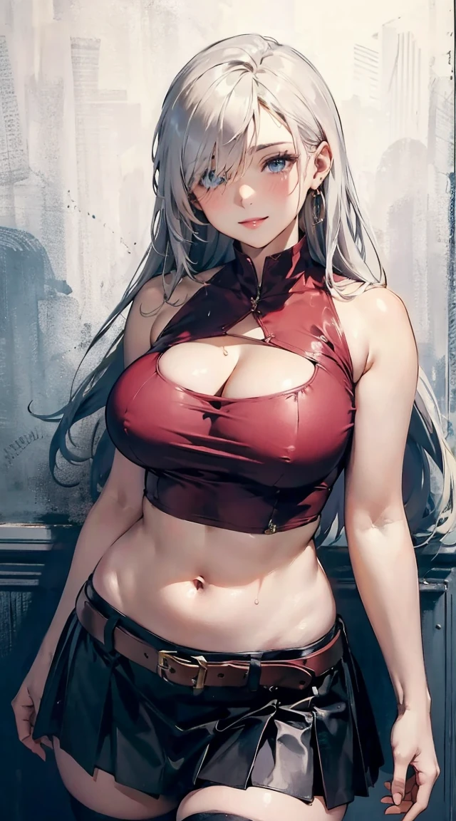 single, 1 woman\((chibi:1.8), cute, kawaii, little boy, (white hair: 1.7), (very long hair: 1.7), bumps, (red eye), big eye, beautiful bright eye, color white skin, big hair bow, (outfit\(very revealing yoga outfit), sexy, (very tight: 1.5), (show body line: 1.2), BREAK, Background\(rubble city, (close woman ), BREAK, quality\(8K, extremely detailed CG unit wallpaper, master art, (((high resolution))), (((high quality))), (((real high quality skin texture ))), (((hyperrealistic))), (((increased resolution))), RAW photos, (((best quality))), (((very detailed))), wallpaper, golden ratio\ ), (thin and marked waist), (((underwear is transparent))), (ultra detailed skin), (large chest), (large buttocks), (wide legs), smile, (((perfect body) )), (perfect face),