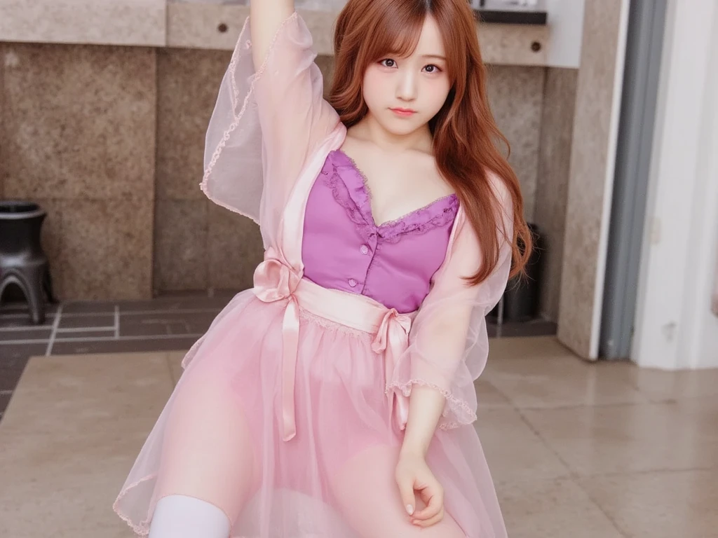 Beauty The perfect idol Lewd acts ribbon whole body Gaudy colored underwears