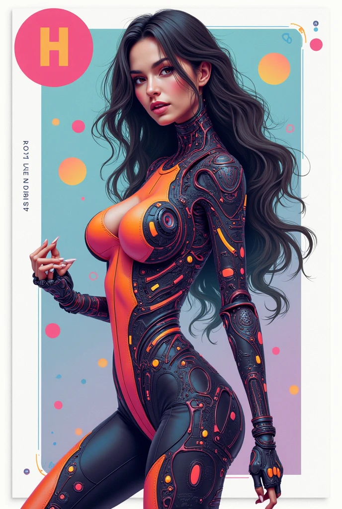 there is a woman with tattoos on her chest and a clock, in style of digital illustration, a beautiful artwork illustration, art cover illustration, colored illustration for tattoo, tattooed pinup, by Galen Dara, stunning digital illustration, exquisite digital illustration, illustration art, by Eddie Mendoza, art cover, digital illustration -, tattoo style, stylized digital illustration, full color illustration
