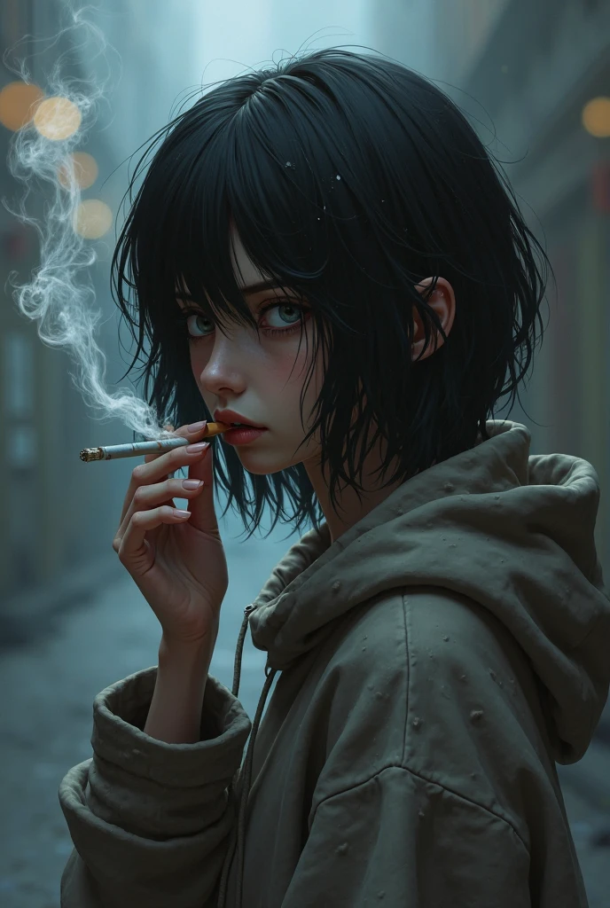Hip smoking a marijuana cigarette and the smoke in Flury's writing --auto --s2
