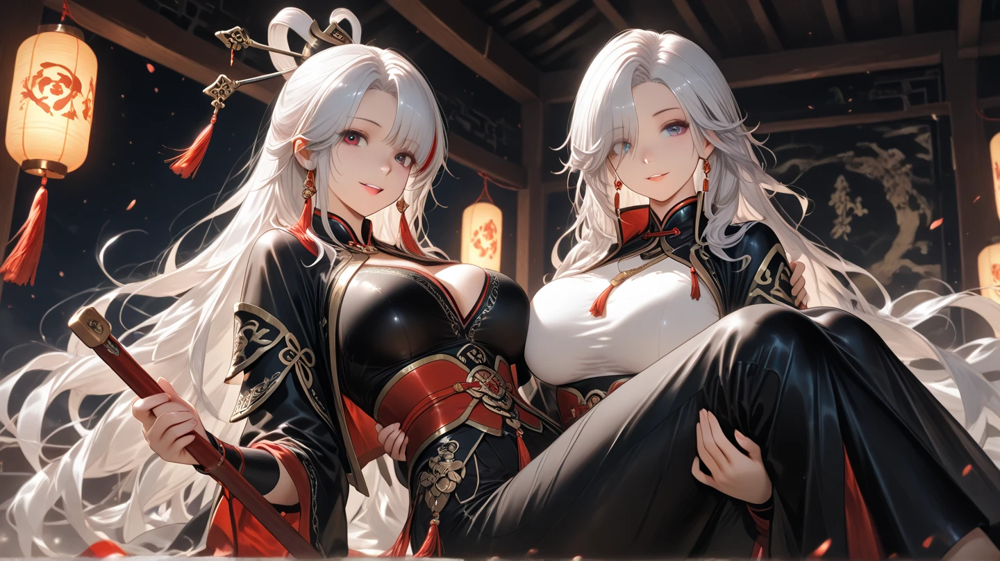 (((Alone))),(((Woman))),(((Thin waist))),(((Average breasts))),(((Light skin))),(((Gray Hair))),(((Serene black eyes))),(((Beautiful face))),(((Wearing tribal clothes)))