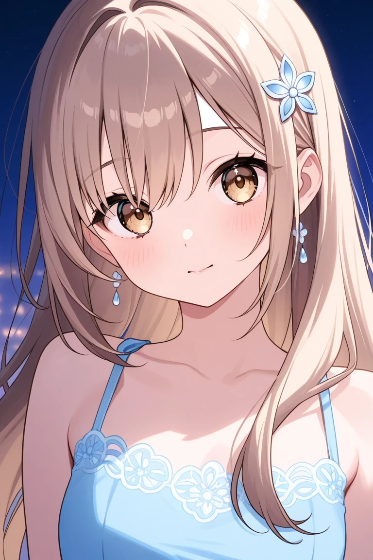((Highest quality)), ((masterpiece)), (detailed), One beautiful girl, Almond Eye,As the quiet curtain of night falls,The secrets whispered by the stars,The path we walked hand in hand,Meeting again in a dream,Close up of face