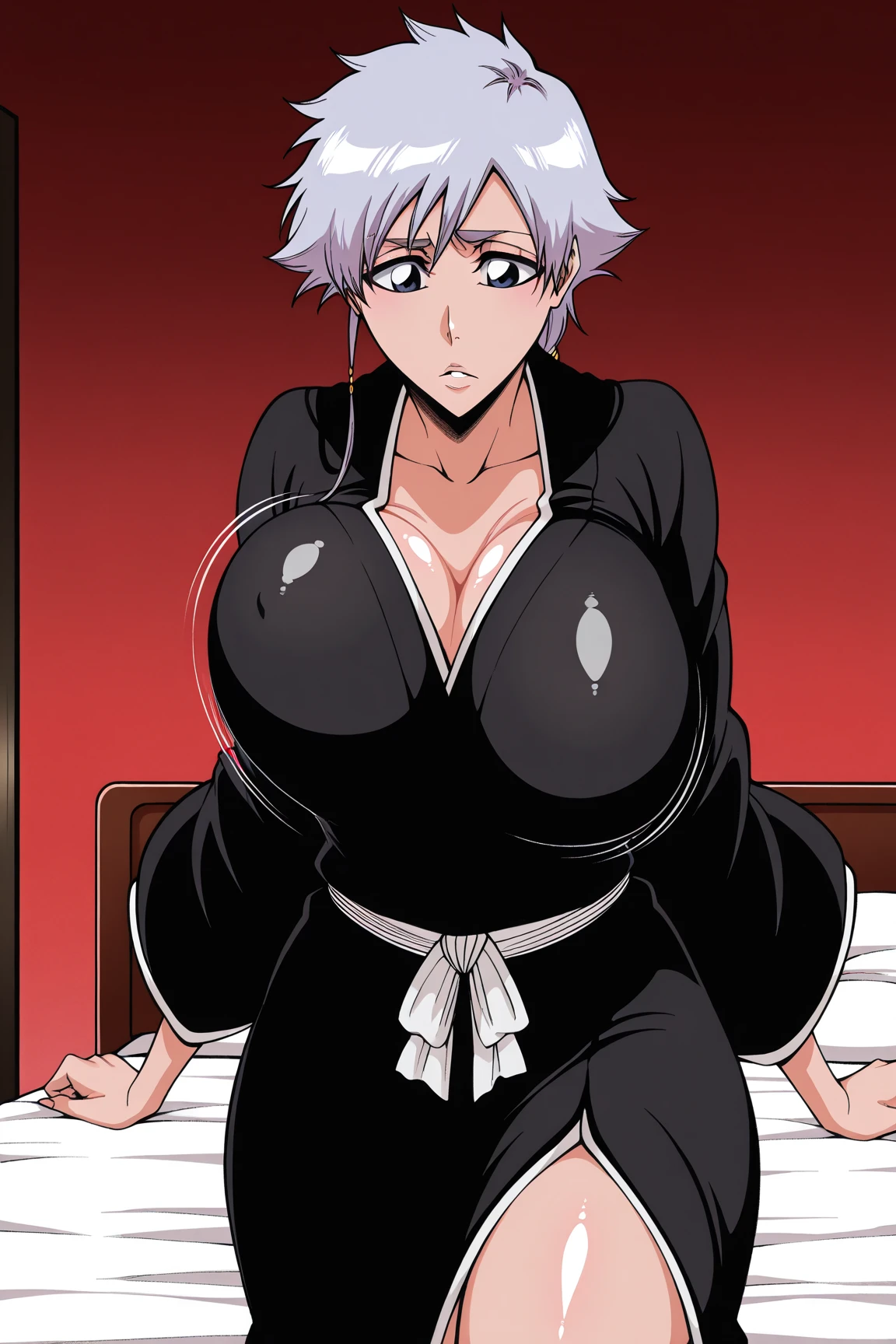 masterpiece, Highest quality, ((Inside the train:1.4)),Browsing Caution,(T々???、1 Girl,Suck the breast:1.4), Suzune has an ahegao face、Suzuneは手を手錠で拘束されている、Suzune is reaching orgasm、Suzune has her breasts massaged from behind by an old man、Group molesters、Suzune, ((short hair, Gray Hair)),Suzune is almost naked、Suzuneは露出の非常に高い下着だけ着ている、Suzune is wearing fishnet stockings、Her breasts are spilling out of her clothes..、Everyone except Suzune is bald.........、Corneo is naked and exposing his penis.........................、The old man is bald、Old men rape Suzune、