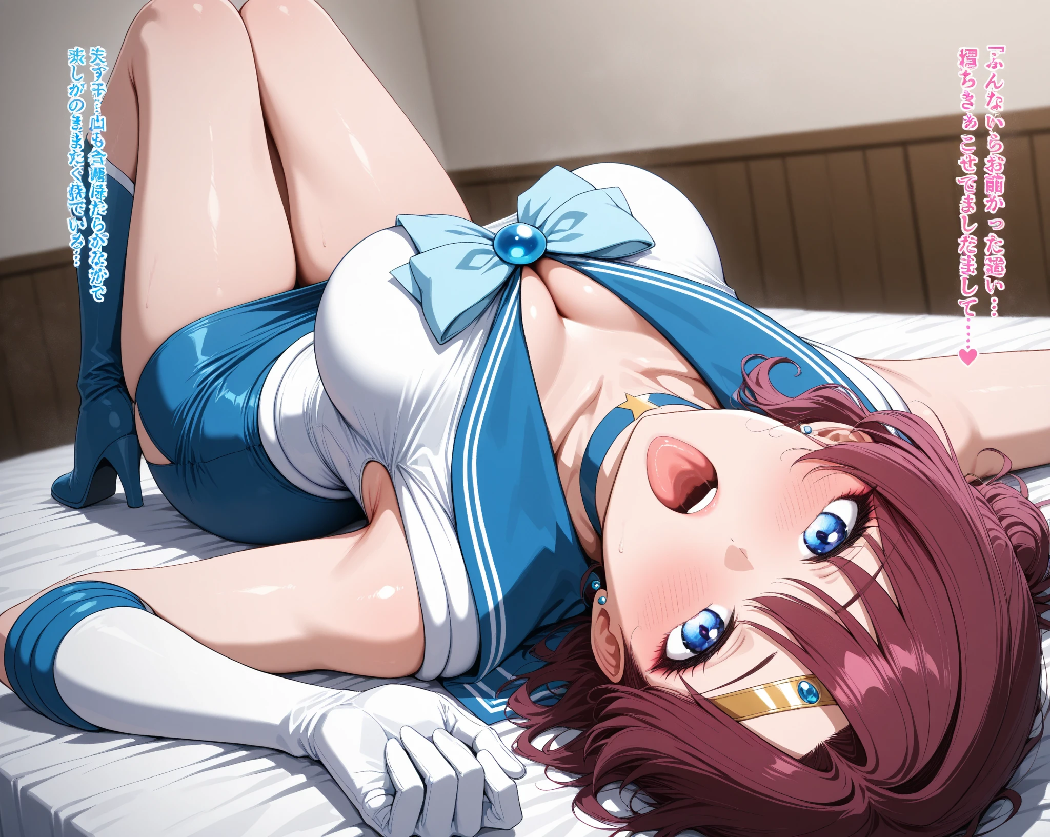Browsing Caution,(A leotard-clad prima donna heroine is defeated by a giant、Raped in the missionary position,Huge middle-aged man,In the dimly lit torture chamber,Wide-open legs,Stretch your legs:1.5),(Girl lying on metal bed,His arms are restrained in shackles,Her feet are bound in shackles:1.3),belly button, (Girls are angry,Open your mouth:1.3),Sweat, Love Juice, (young,thin,Very small breasts:1.5),Blonde long hair,indoor,Perfect Face, Perfect Anatomy,(A man and a woman have sex in the missionary position:1.5), (vagina :1.5),(女の子 penetrated by a big cock:1.4),(Sailor Primadonna Costume,Cowboy Shot:1.5),(vaginaから溢れる:1.2), (Sailor Primadonna Shiny White High Leg Leotard with Ultra Micro Skirt,Sleeveless,Add jeweled waist decoration,magical 女の子 hair ornament,Torn white thigh-high socks,White high heels,A big red ribbon and a big jeweled brooch,Shiny clothes,Magical Girl Gloves:1.5)
