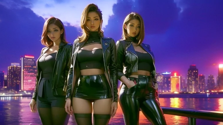 masterpiece、best quality、超high resolution、Realistic skin texture、Leather Armor、Bare breasts、Reality、high resolution、RAW photos、shiny skin、Realistic skin texture、Optimal lighting、shine、Dramatic Lighting、Dynamic poses、Pyramid background、Female warrior、Mysterious runes、Colosseum、2 Girls、精致big eyes、Pink Ribbon Skirt、White Blonde Long Hair、High Ponytail、blue eyes、Clear eyes，look at the audience、 Large Breasts、、Smile、, 2 Girls,  Pink Hair, Purple Eyes, short hair, Flowering, , Bikini, big eyes, , Black fishnet stockings,Make an action, 