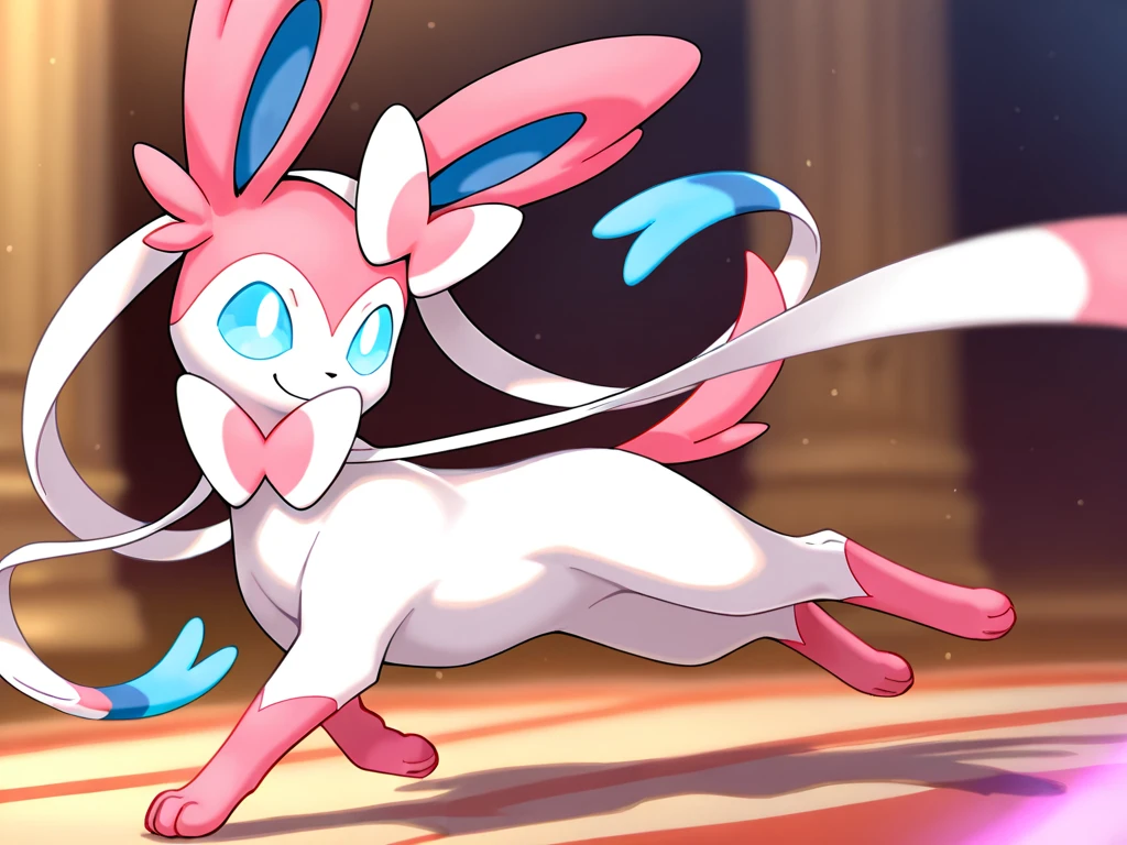 ((best quality)), ((highly detailed)), masterpiece, absurdres, extremely detailed face, beautiful face, (detailed eyes, deep eyes), dynamic pose, full body, <lora:Lurantis:1.1>, (lurantis), pokemon (creature), red eyes, small breasts, , (in a church, sunset)