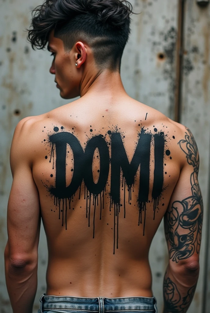 malay guy, bare torso, muscular slender body, grey brief, sitting inside college dorm, both hands show middle finger, sweaty, manspreading, handwritten text "twink destroyer" on torso with arrow pointing to massive boner