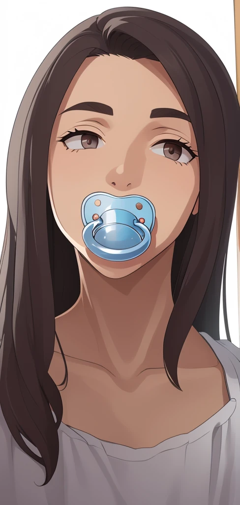 face photo of male with Paci in his mouth   