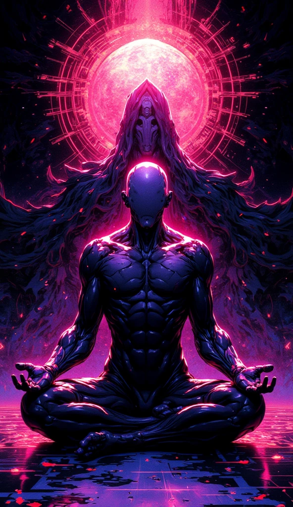 Demon sitting thinking