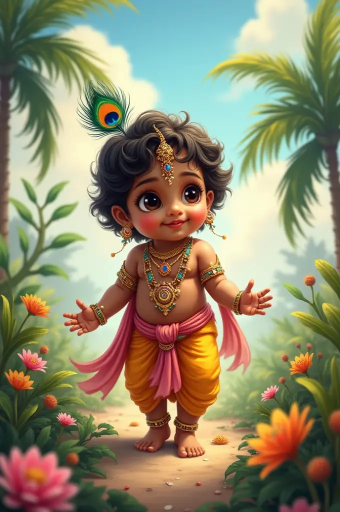 Cute shei krishna childhood