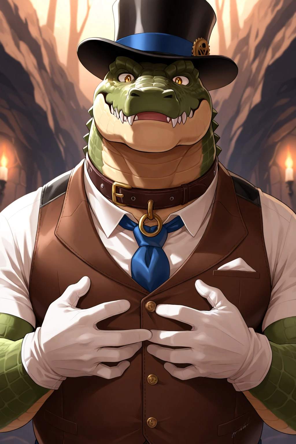 highest quality、Sexy Lizardman, Skimpy micro underwear、Lizard head、Sweat、Embarrassing、Gay、Night Ball、Crotch close-up、cute、Leather gloves、Knee-high socks、Choker of Hearts、White Breath、Licking lips、Drooling、Obscene language、Obscene pose、Dirty Dance、Pink steam、、Covered in white slime、Man wearing panties、strip、Belly button style frill、Angle looking up from below、Frilled Lingerie、Magazine cover style illustration、Earl Top Hat、Showman、Side view