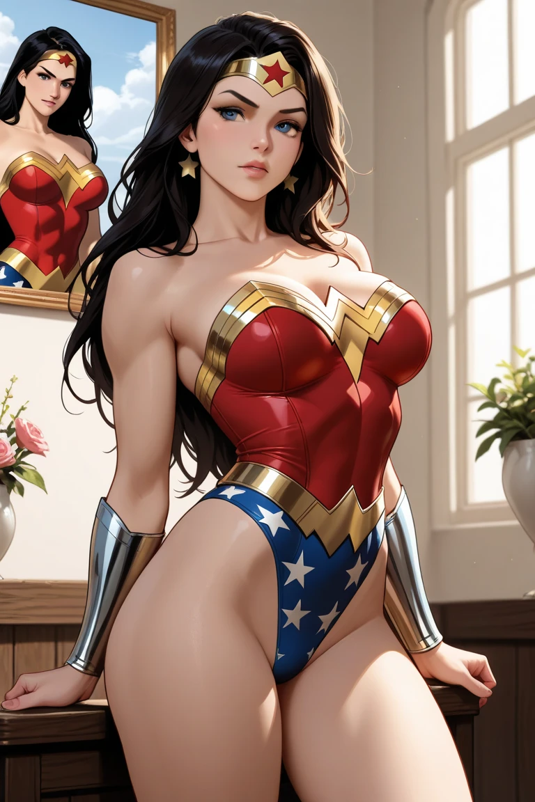 (( She's weak., nas pontas dos dedos)) (She's wearing stiletto high heels) ((Your blouse is tattered, Your mesh is tattered, his uniform is tattered, seu traje esta esfarrapado, your clothes are tattered)), ((SUPERHEROINE Wonder Woman half crouched)), ((vezes, vagabunda, prostituta, vadia)) She's sweaty all over her body. She's screaming in terror, She's terrified, She's crying a lot. ((ela tem cabelo preto, ela tem cabelo longo)), ((She's wearing a Fishnet garter belt)), ((Wearing a thick metal necklace around the neck )) She screams and begs for mercy, Ela cai no choro. Wearing a thick metal necklace around the neck with a chain. Usando maquiagem pesada no rosto. (Your clothes are immoral, your clothes are indecent). Shibari, arms behind back:1.4), (hands on back), (obra-prima, melhor qualidade) 1.5, 1girl, sozinho, (sexy, mulher bonita, rosto perfeito, olhos perfeitos) corpo inteiro, (Shibari, arms behind back:1.4), (hands on back), ((cabelos pretos)). ((High Definition Face)). (((She is in hell tormented by demons, Chamas queimam ao seu redor, lava derretida |, seu corpo em chamas)))