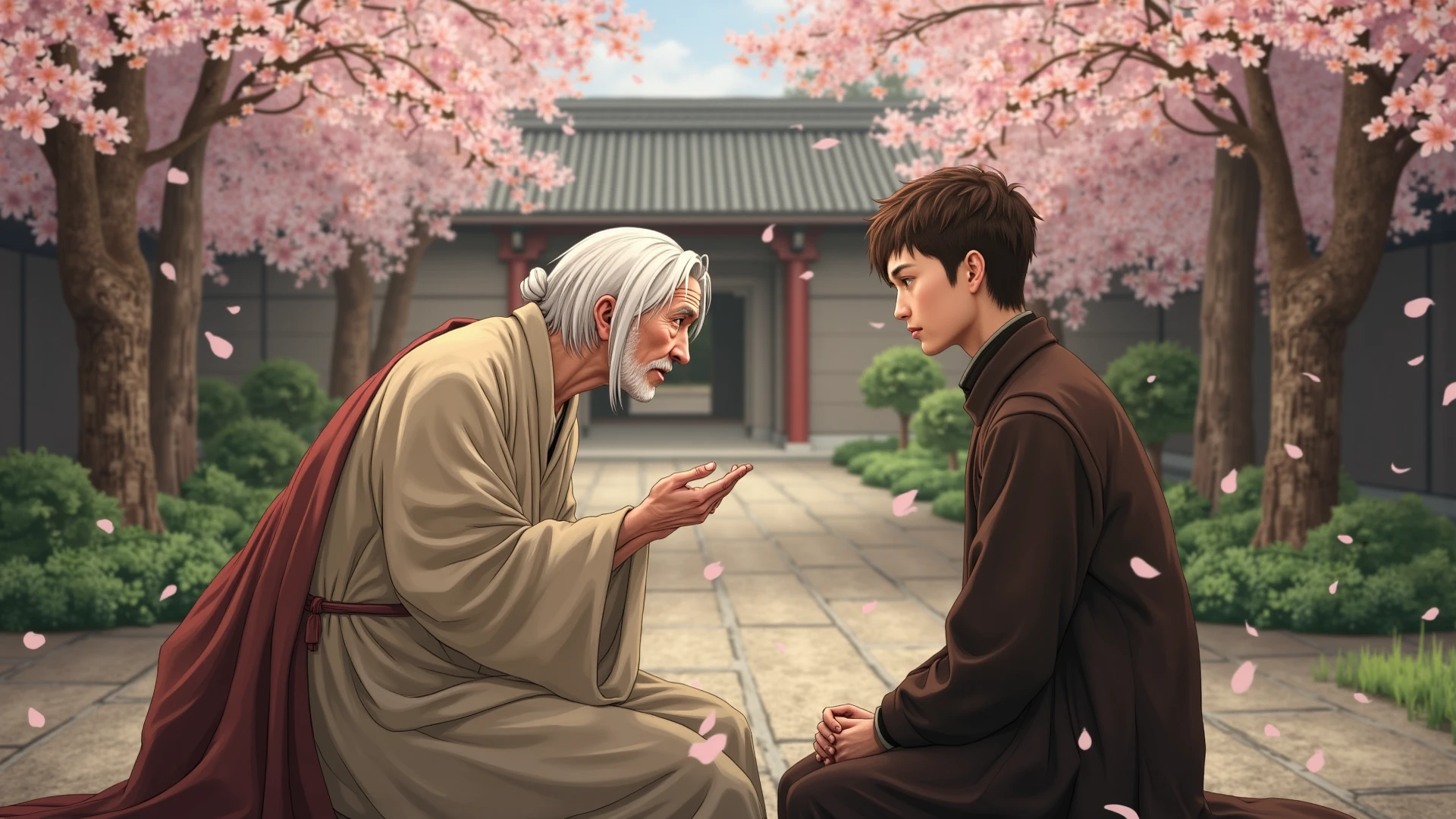 Virtuous and gentle grandpa monk