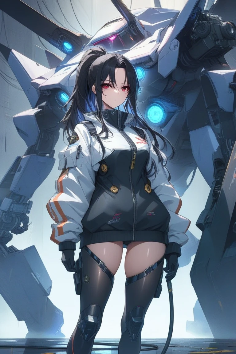 a painting of a woman with a gun and a sword, krenz cushart and wenjun lin, cyberpunk anime girl mech, krenz cushart and asher duran, painterly humanoid mecha, wlop and krenz cushart, illustration concept art, guweiz, krenz cushart and artem demura, female mecha, (cute illustration:1.5), (cute,kawaii,sweet:1.2),
(1girl:1.4), bodysuit, cyborg girl,
hyper gigantic mechanical hands,dynamic pose,
nice hands, perfect hands, incredibly cinematic, best quality, best resolution