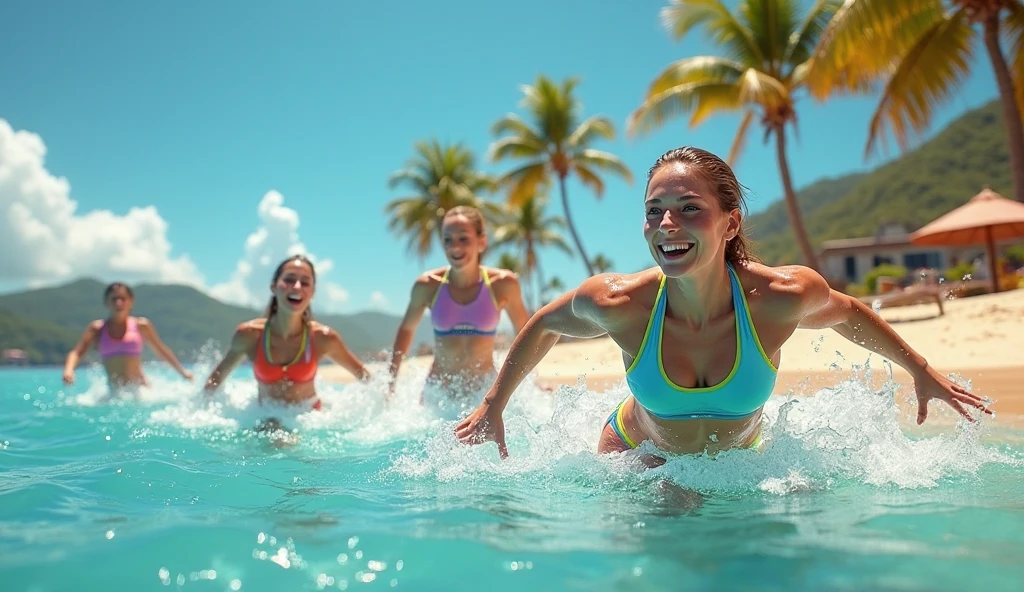 Totally Nude Girls playing Beach Soccer  