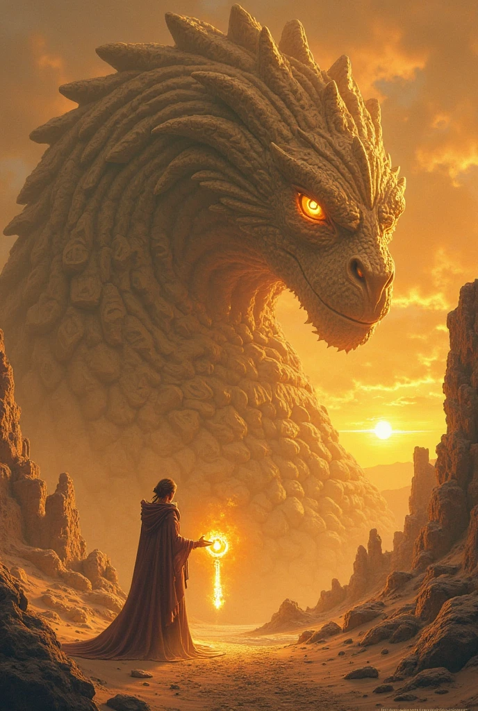 arafed man sitting in front of a yellow dragon with his hands in the air, ross tran and michael whelan, man with the soul of a dragon, god of dragons, wojtek fus, ross tran and bayard wu, edgar maxence and ross tran, daoist, ross tran and wlop, ross tran 8 k, wlop and ross tran