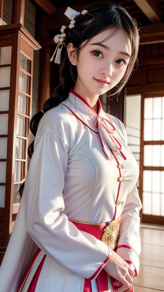 girl, ancient chinese costume, whole body, sunlight, Clear Face, Clean white background, masterpiece, Super Detail, A magnificent composition, Ultra HD, high quality, Very detailed, Official Art, Uniform 8k wallpaper, Super Detail, 32k