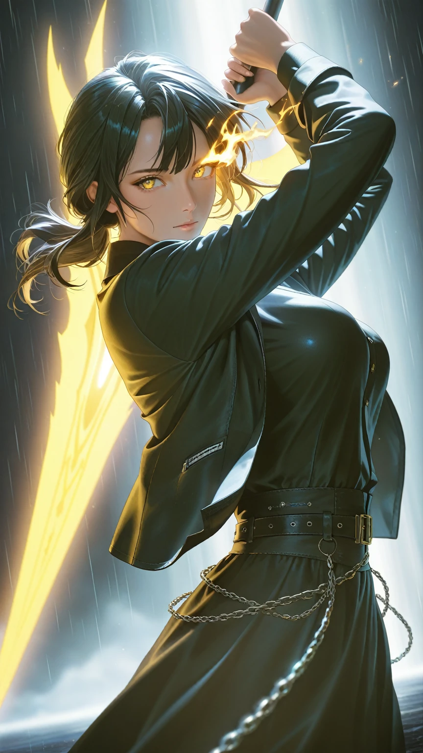 A superheroine wearing skimpy outfit, sleeveless, long hair, flying, wielding daggers, no cape, no mask, dynamic pose, 3d, (8k), detailed texture,(hyperdetailed), (photo realistic), cinematic light, cinematic action, highly detailed, realistic, Isometric, full body, in frame, driven expression, dark theme, (extremely detailed eyes), detailed symmetric realistic face, extremely detailed natural texture, masterpiece, extremely detailed, amazing, fine detail, rich colors, hyper realistic lifelike texture, dramatic lighting, unreal engine, trending on art station, photo realistic, RAW photo, high quality, high res, sharp focus, extremely detailed, cinematic lighting, 8k, high definition, cinematic, neoprene, unreal engine 5, ultra sharp focus