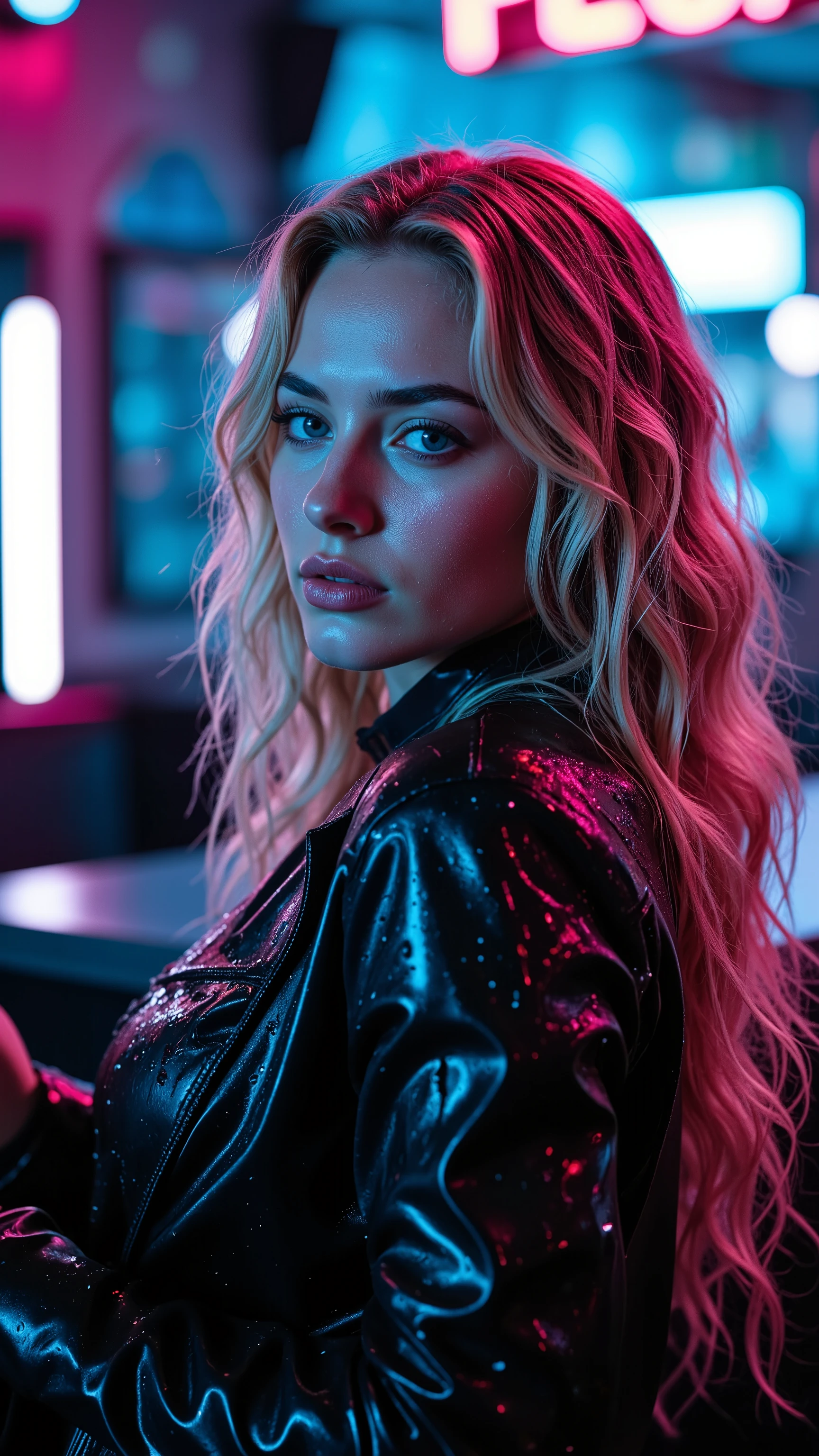 perfect cinematic shoot of a beautiful woman (EPM4xx1n3Dupr1:.99), a woman standing at a fantasy nautical interior, perfect hair, wearing sexy Neon Pink (Button-Up Shirt:1.2), (magnetic reversal in background:1.2), (detailed background:1.1), (face focus), modelshoot style, (extremely detailed CG unity 8k wallpaper), professional majestic (photography by Roberto Ferri:1.1), 24mm, exposure blend, hdr, extremely intricate, High (Detail:1.1), dramatic, soft cinematic light, (looking at viewer),8k, highly detailed, rich environment, 4k textures, soft cinematic light, elegant, ((((cinematic look)))), soothing tones, insane details, hyperdetailed, ("Dreams into reality with SDKoh!":1.1), (epiCPhoto)