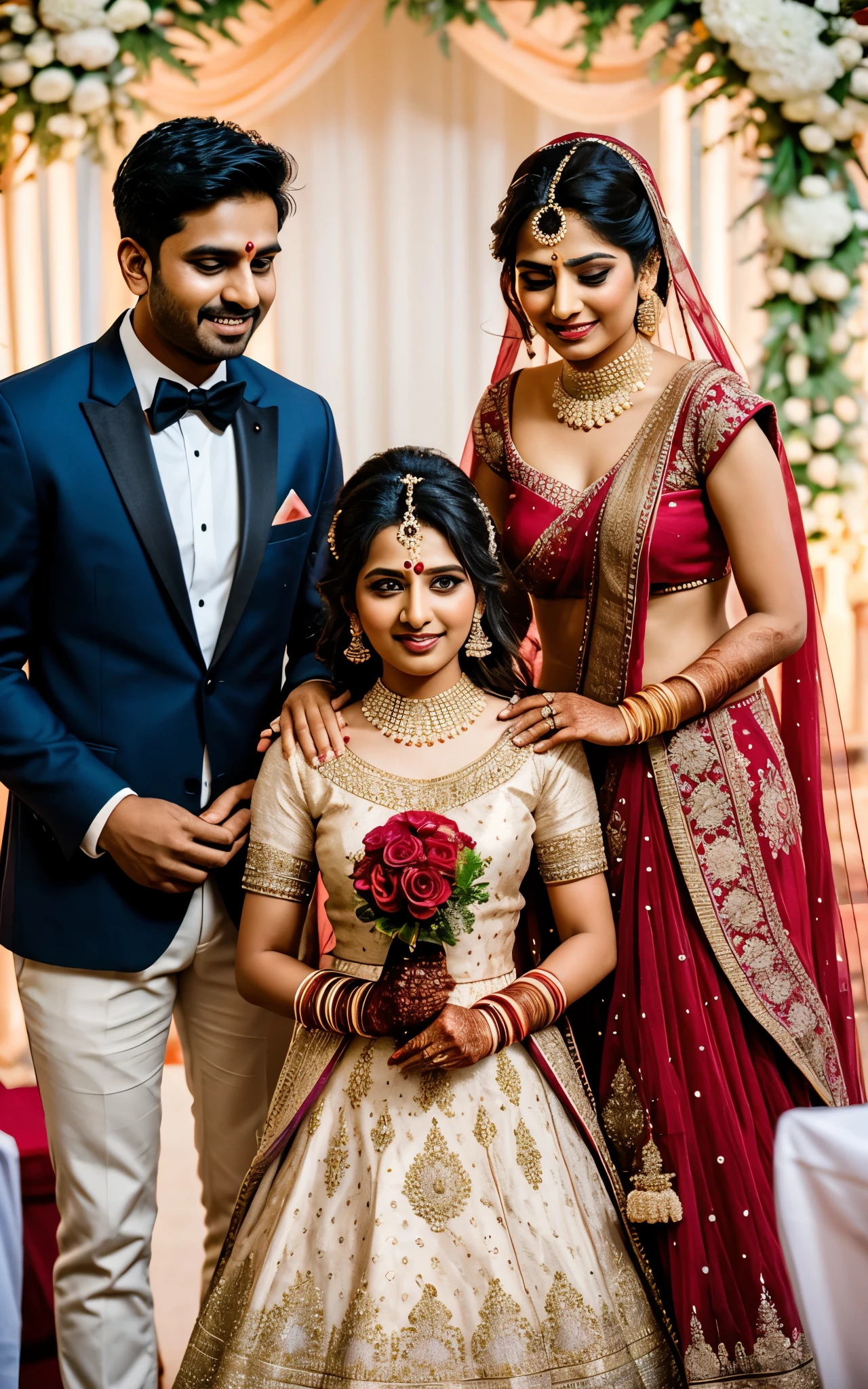 Indian couple marriage and bride father too angry on groom