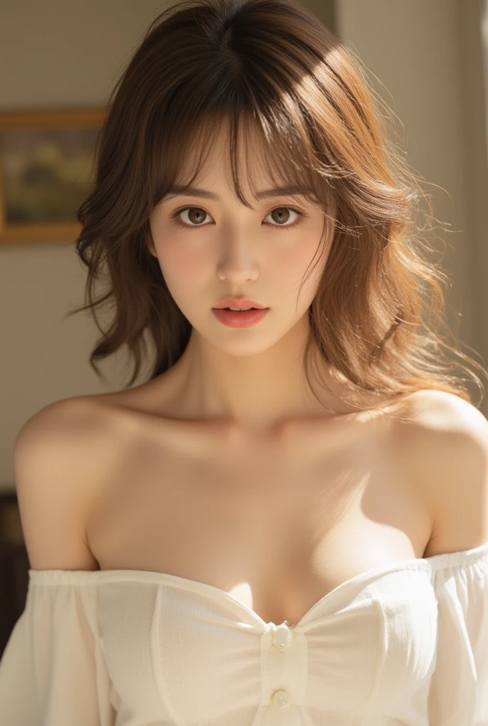 NSFW, Super High Quality, Masterpiece, Perfect Illustration, Extreme Details (Delicate Light and Shadow, Highly Dramatic Picture,)Zhong Hua, 1 Girl, Solo, Hanfu, Ancient_Chinese_architecture, Flower Field, Flowerig breast:1.3) (Realistic:1.4), Zen Entanglement, Mandala, Tangled, Official Art, Unity 8k wallpaper, super detailed, beautiful and beautiful, masterpiece, best quality, (Dynamic angle: 1.4), glowing skin, (Floating colorful flashes: 1) The most beautiful chaotic forms, elegant, brutalist design, bright colors, romantic depth of field exotic_dance, half_naked, detailed street background
