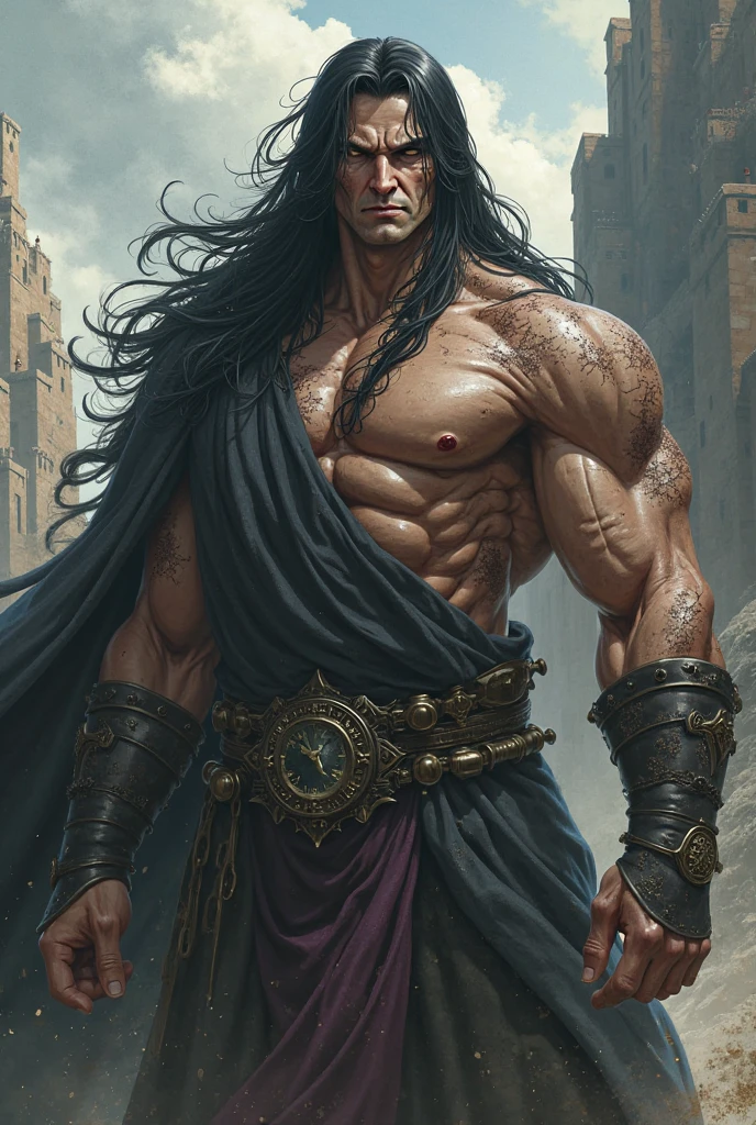 A god boy, fighting with a evil man.