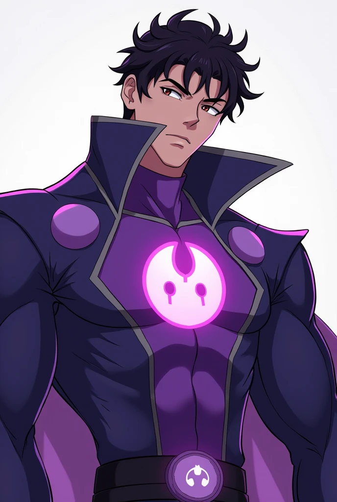 <lora:NetherAngelAny:0.9>, muscular, 1boy, mature male, black bodysuit, cowboy shot, purple halo, sparkling aura