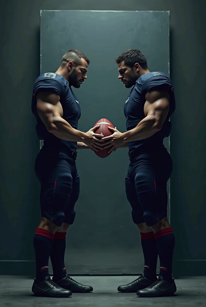 Capitan de futbol americano borracho sin camisa, kissed on the mouth and masturbated by a cheerleader man smaller and thinner than him, en un sillon sentado, bulto grande, enorme_, mostrando pectorales y abdominales completos,wet dreams, Great erection, bulto grande, besos, gay pornographic