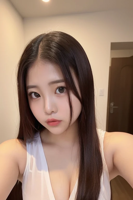 um close up de uma mulher com um vestido rosa e um espelho, Lalisa Manobal, Sun Yunjoo, Lalisa Manoban do Blackpink, Jisoo do Blackpink, Jisoo do Blackpink, com franja, jossi do blackpink, franja de cortina, franja fofa, tzuyu de duas vezes, Heonhwa Choe,  coreana, she has black hair com franja