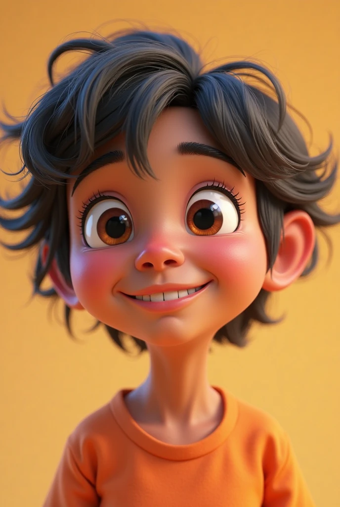 Create a photo of a boy with wavy hair, dark brown eyes, dark brown hair, with a team shirt called Bralw stars, at 14 years old, height 1,70 Ultra-detailed, ultra-realistic, Realistic Chart,brown skinned