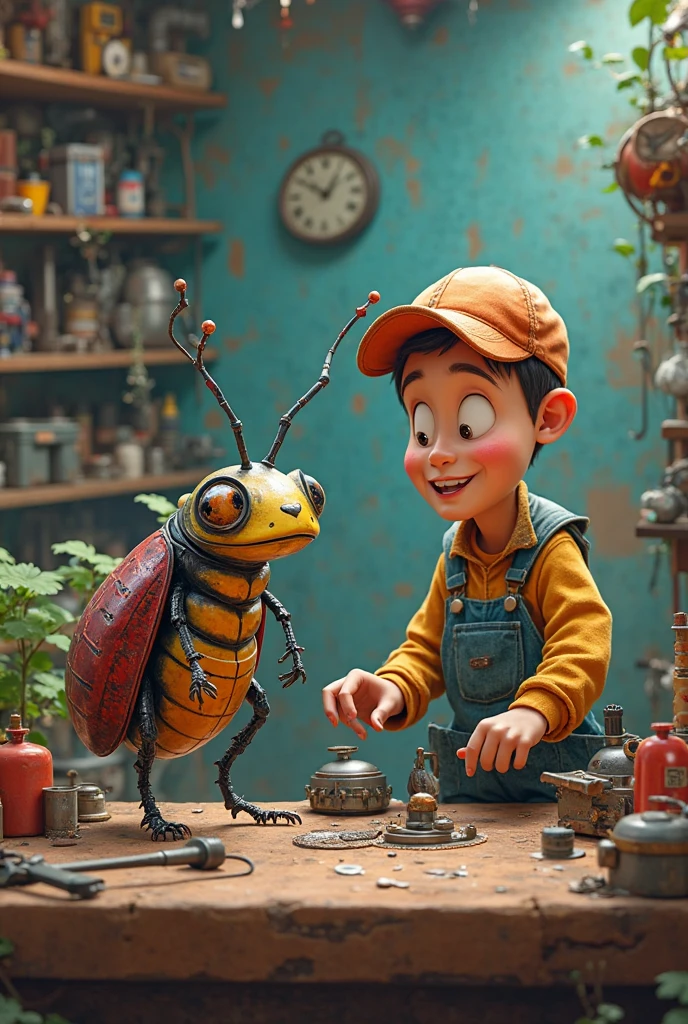 illustration Arts animated, colorful pixar animated,Boy Riding a Snail,HDR, Detailed Animation,detailed, cinematic art, animation style, Animation,Detailed,soll Background soft lighting, cinematic lighting, realistic animation, Realistic, unreal engine, cinematic, photography style, 32k, By Lee Sylvester Lemon 🍋 --auto