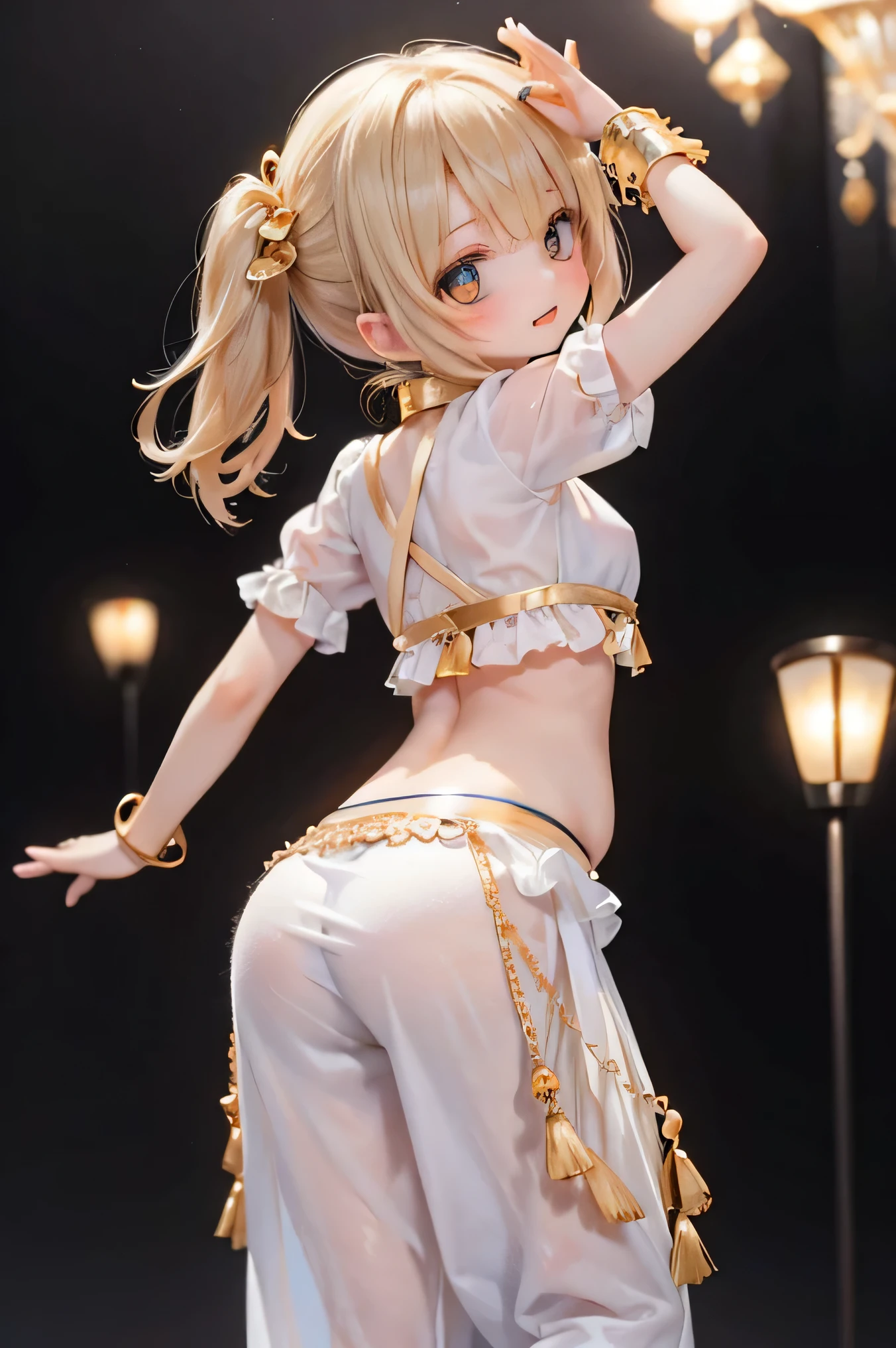 My little female Sissy, His body is skinny, , And graceful, Like a girl, Her facial features may be soft and delicate, Shoulder length yellow hair wearing thin string underwear