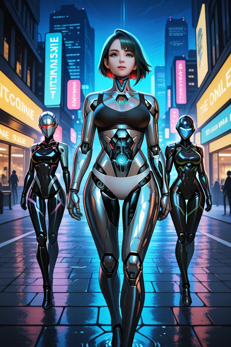 Woman in futuristic suit posing in city, cute Robot girl, Robot girl, beautiful boy, cyberpunk anime girl mecha, perfect robot woman, perfect anime robot woman, female robot, cyberpunk beauty young cyberpunk anime girl, girl in mecha network armor, cyberpunk robot, cyberpunk robot, Cyberpunk IC Elf Queen