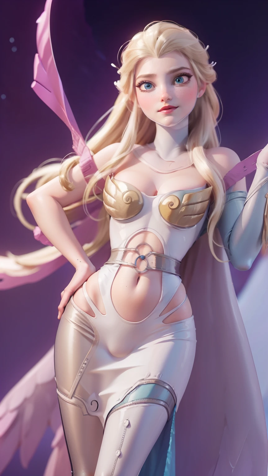 (((masterpiece, highest quality))), 1 girl, leotard, messy hair, mature, white pantyhose, shiny pantyhose, shiny skin, best lighting, best shadow, confused, Are standing, put your hands on your hips, lewd smile, very cute,