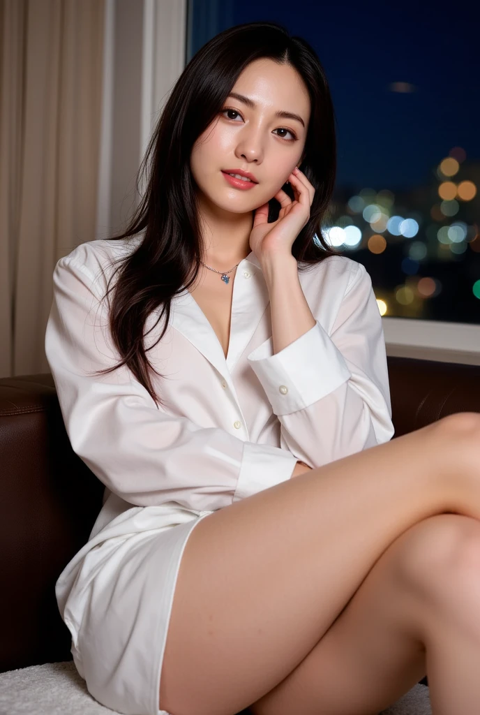white stockings，best qualtiy，tmasterpiece，ultra high resolution，（realisticlying：1.4），Teenage girl，Juvenile，Thin and light, eyes with brightness