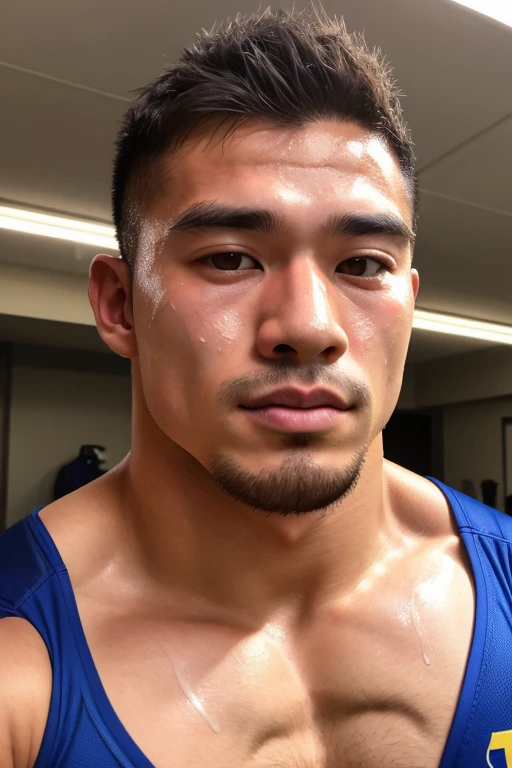 One Man　Wrestler　Armpit hair　Topless　Short Hair　Asian　Are fat　Weight 100kg