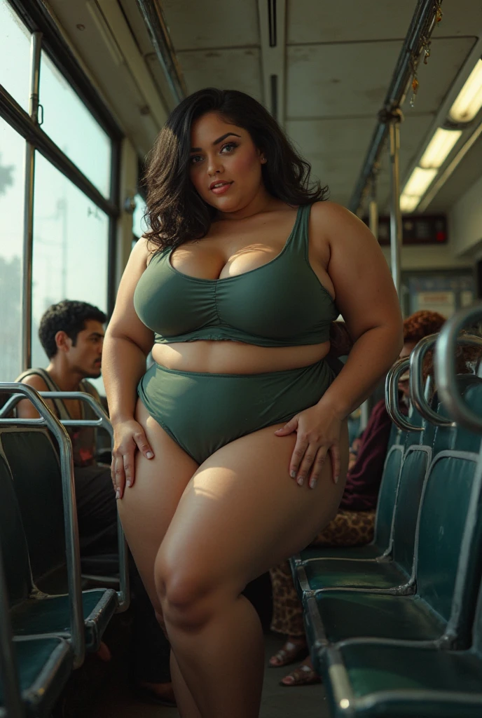 Standing at the bus station , wearing bra,big wide curvy body size,thick thigh, pawg, wide HIPS , beautiful wide ass,wide big breasts,high realistic,high quality,