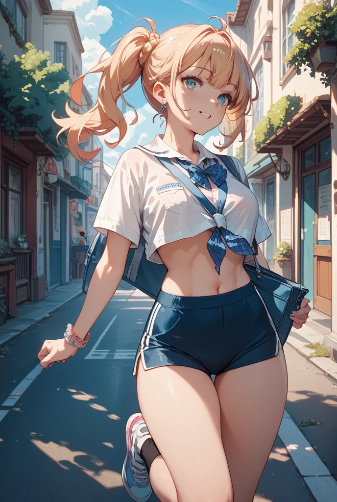 (from below:1.2),(from side:0.9), ((Face)), (Close-Up:0.4), 1female, teacher, wearing a hoodie, bootyshorts, Thicc, small breast, light colored hair, long hair, blue eyes, face to detail, detailed eyes, the background is a pizzaria, smiling, highest quality, (RAW photo:1.2)(Curve,Model,glamor:1.5),Beautiful breasts,Farbe_aberration,beautiful detailed shadow,Beautiful eyes,Beautiful body,Beautiful skin,beautifull hands,(medium_breasts:1.5),Brown hair,watching at viewers,black suspenders,Bulging big,breasts,walls: Black miniskirt, garters, Gaze, Small face,bangss,holster,Beautuful Women,hands up,leg holster,Gaze,black boots panty shot, provocation,flank,flank sweat soio,arm,,narrow waist,(with sparkling eyes and a contagious smile),her thin pubic hair, looking at viewer, pose muy sexy"