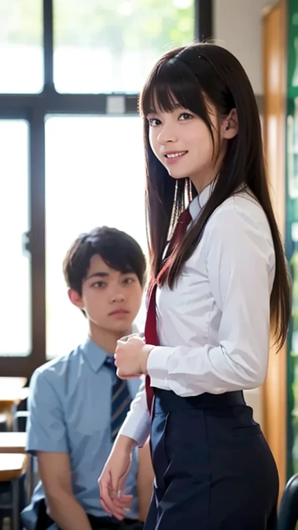 Beautiful and cute Japanese junior high school girl gets naked and fondled by a middle-aged man