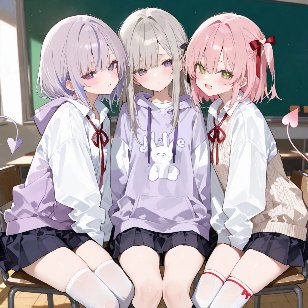 girls were sitting on the stone steps, ((white panties))、she was wearing a short sweatshirt, Vans sneakers, Red checked skirt、 sneakers, black hair, detached house, flowers,,Only one big breast,((Expressive)),NSFW