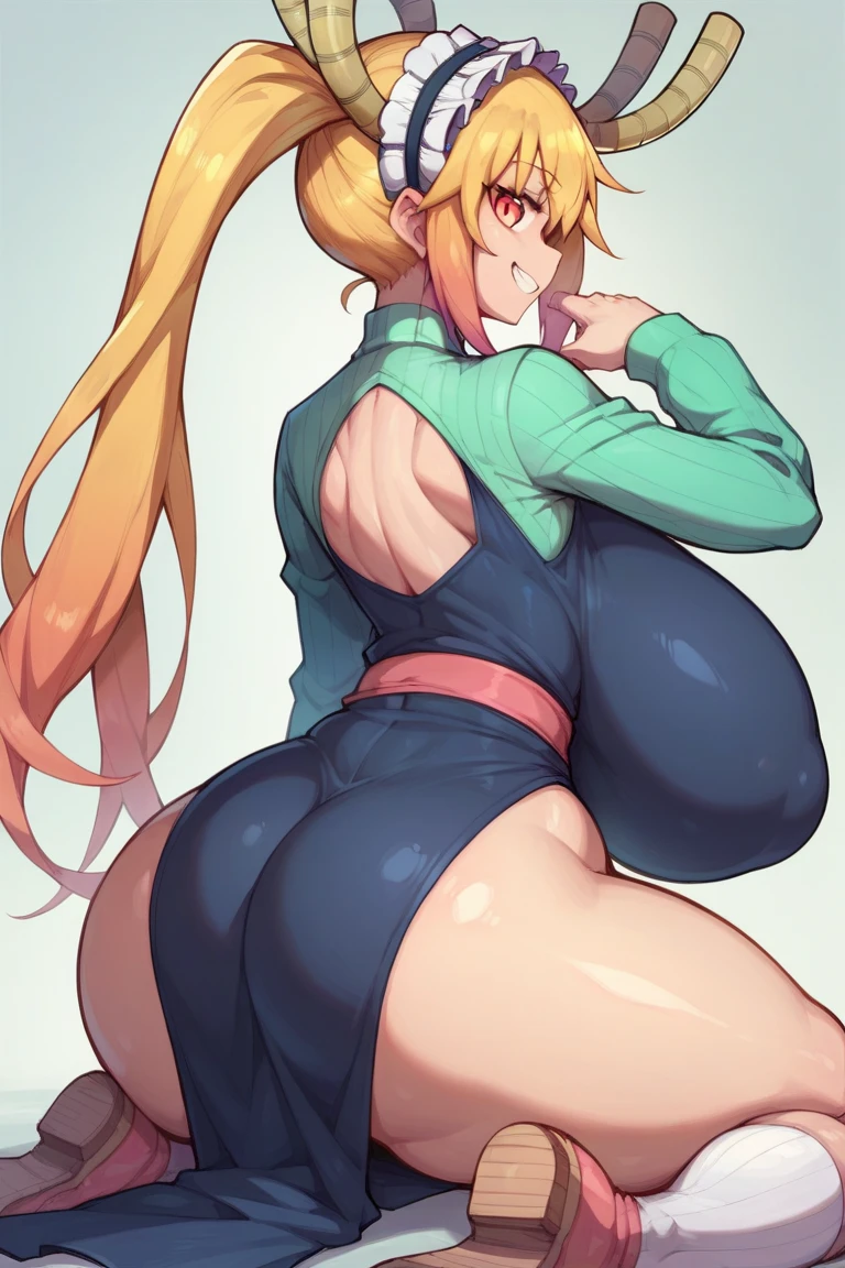 Huge Breasts,Huge Ass、Are standing、plump and thick thighs,Knee-high socks、Sexy pose