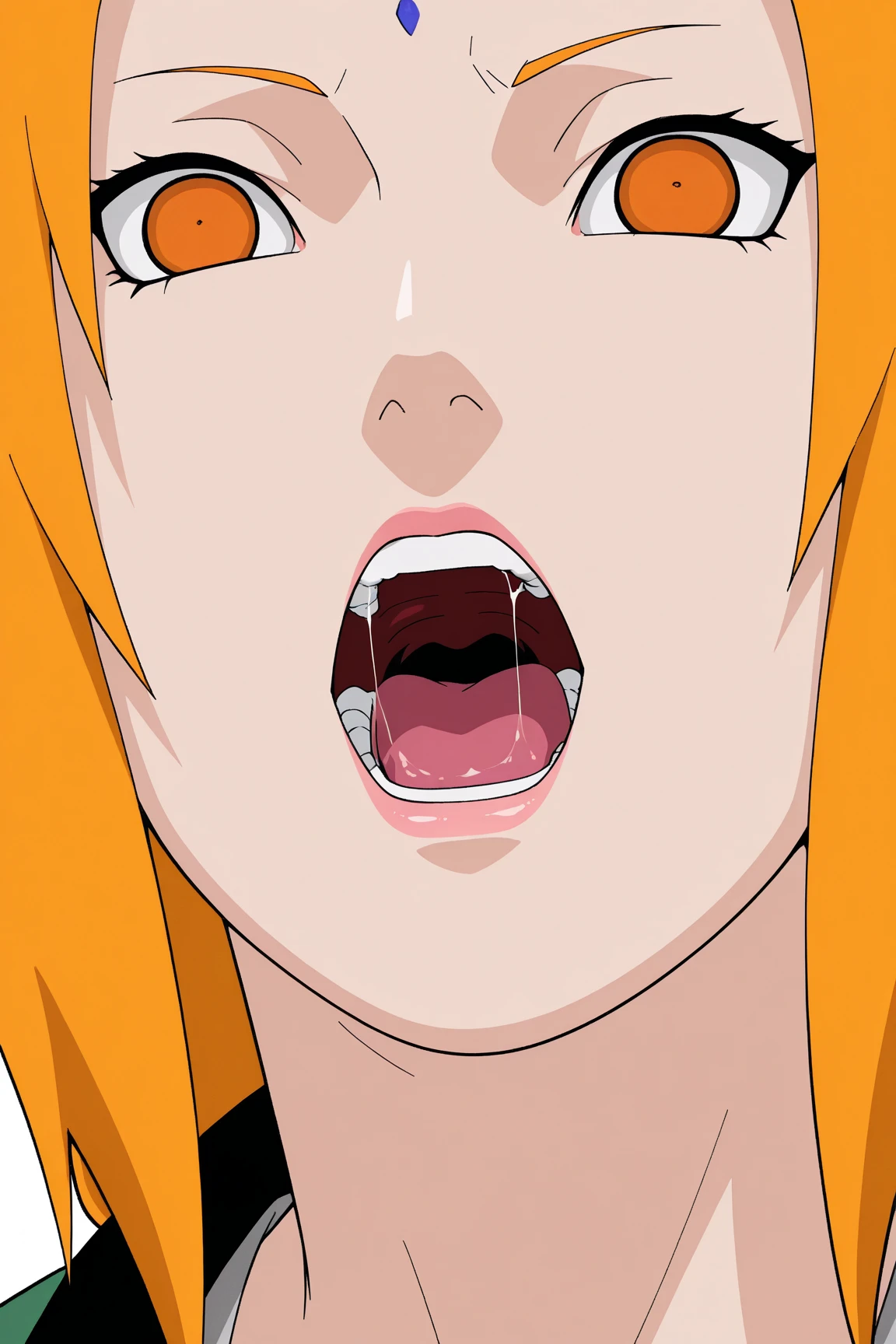 Erza, red hair, 1girl, hair over one eye, long hair,animerza, looking at viewer, , brown eyes ,masterpiece, best quality, , (close-up), blush, open mouth, big mouth, tongue, tongue out, close up, saliva, uvula, uvula, mouth focus, excessive saliva, hair one eye covered, room, indoors, angry, large tongue, long tongue, huge mouth, brown eye, happy, crazy smile, long tongue, large tongue, side, on side, looking at side
