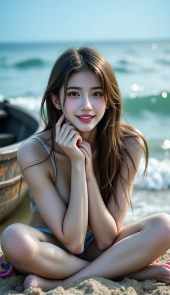 (Masterpies:1.2), high quality photograph, A woman with a characteristic beauty of the face, nice smile, Delicate tenderness, Ease of sight, Bright and natural environment. --auto
