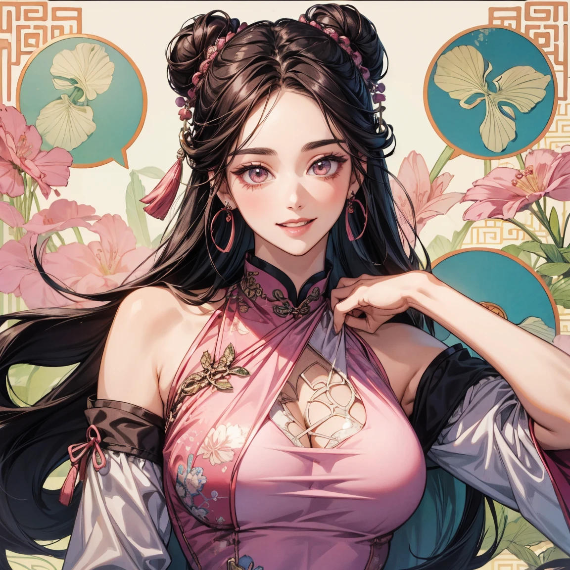 (tmasterpiece,top-quality,Best quality at best,offcial art,Beautiful and beautiful:1.2),(1 plump girl),The content is very detailed,Colorful,The most detailed,offcial art,Unity8k wallpaper,ultra - detailed,Beautiful and beautiful,Big breasts are beautiful,tmasterpiece,Best quality at best,(tangled,datura,Tangles,entangled),divinelight,artistically,Flash drawing,PerfectNwsjMajic