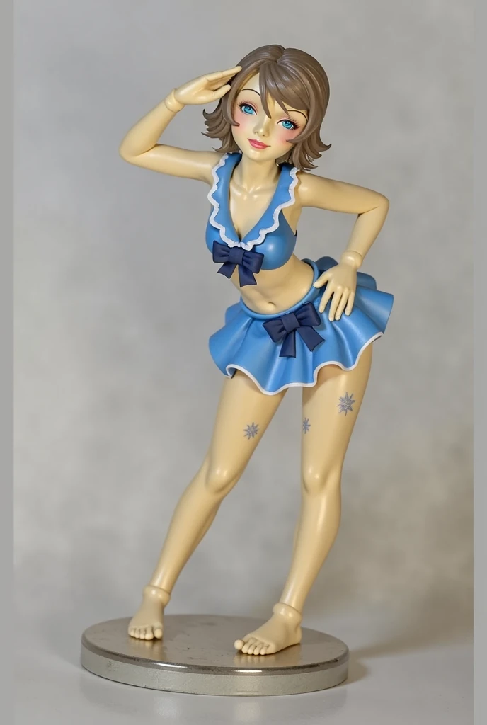Tabletop, Highest quality, figure, Super detailed, In detail, High resolution, 8k wallpaper, Perfect dynamic composition, Beautiful attention to detail, Women&#39;s Fashion Summer,Medium Hair,Small breasts Natural color Lips, Bold sexy pose,smile,Harajuku、20-year-old girl、cute、sexy shot looking at camera