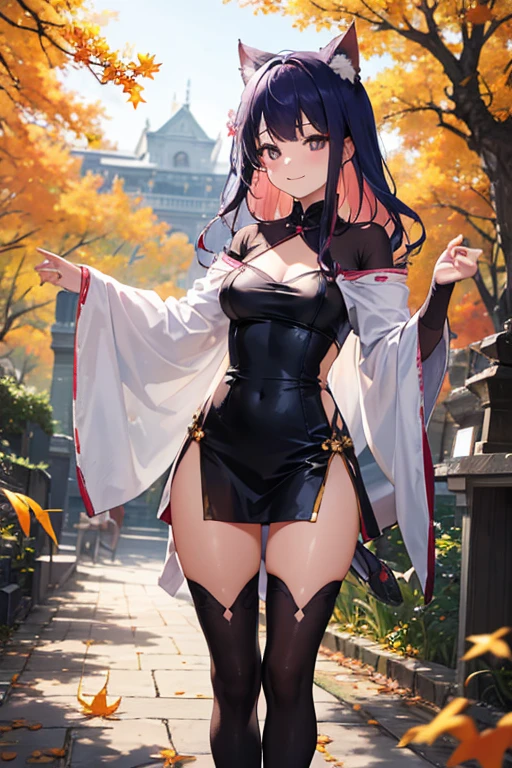 pieces fly, highest quality, anime images, anime style etc.., hired \(genshin impact\), smile,Laugh with your mouth wide open,1 girl, ticker,fit figure, I can see the pussy , blush, colorful pastel fantasy,sexy pose,super detailed background,quality scenery,men&#39;s black suit