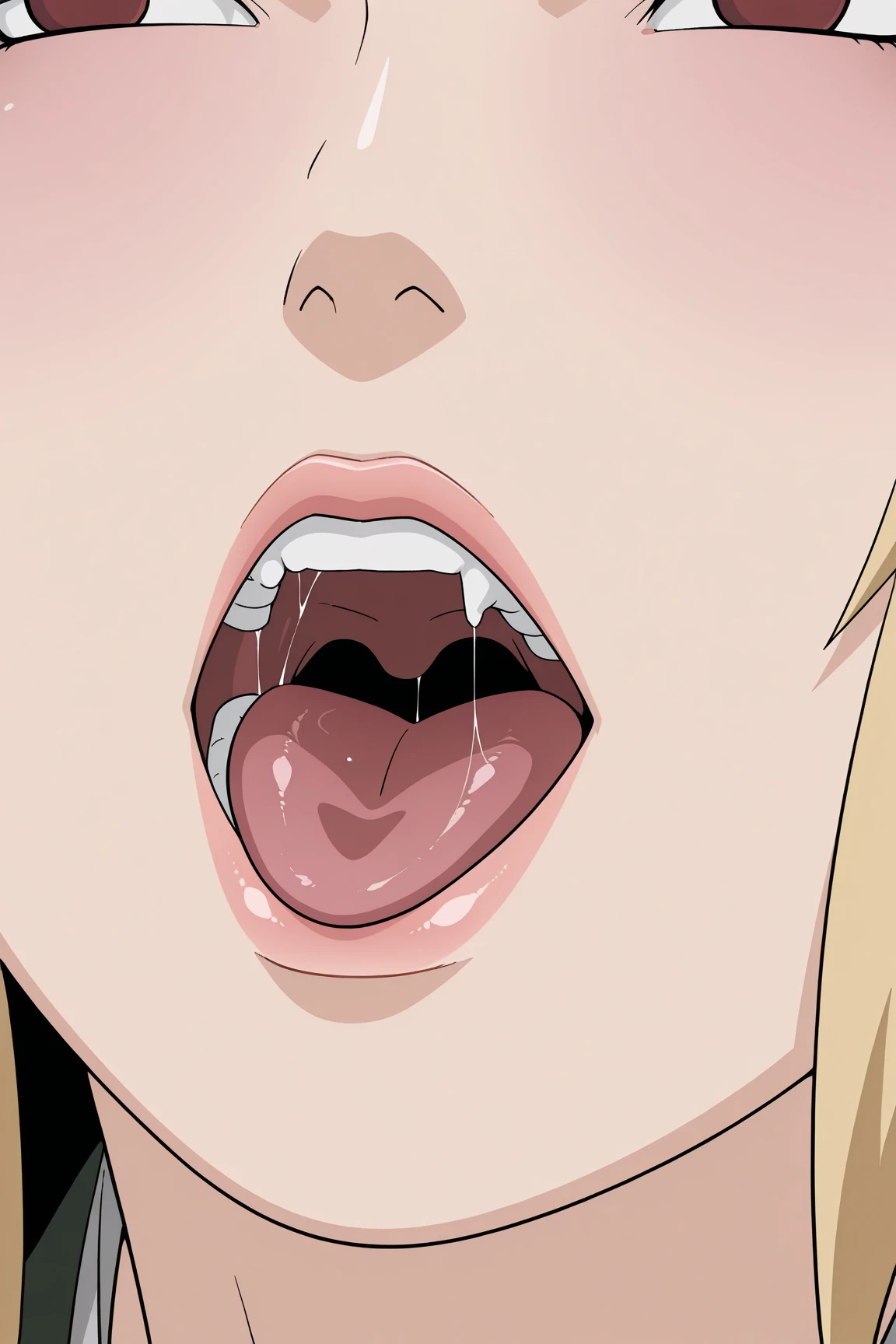 1girl in, large boob,
(Best Quality, hight resolution, 4K, Detailed Lighting,
blush, Open mouth,
,Sweat,
Night, Bedroom,
all-fours,The nipples are fully visible.、drool dripping from the mouth、very dead face、A face that feels good、Wide open mouth、stick out the tongue to the maximum、