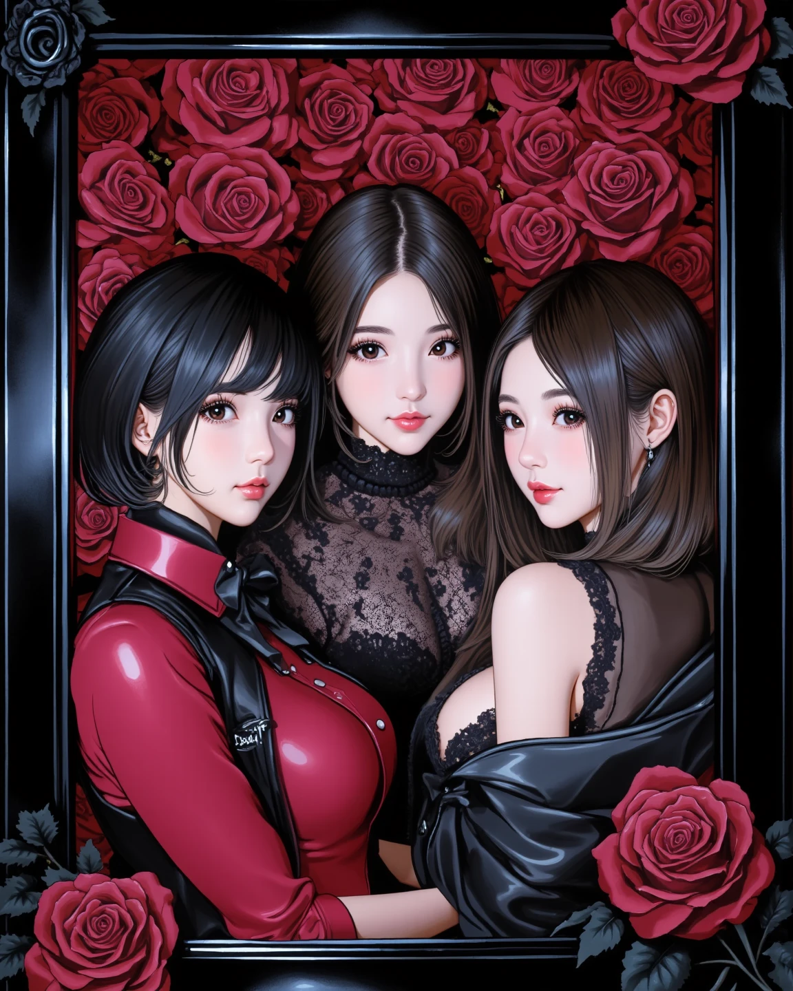 8K, 4K, best qualityer, high resolution: 1.2), (Masteristic, realisitic, Photoreal: 1.4), three women, With triplets, beautiful face, she is smiling、Lipin's bright eyes, viewer, skin fair, Caucasian skin: 1.5), fine complexion, Full body esbian,, big fit ass, big fit ass, ridiculously long hair, blonde hair color、bangss, hair ornamen, with two sides up,, Youngh, White T-back、s asack-view、お尻に食い込むWhite T-back、She just wears panties instead、bundas big fit asseias compridas、Colossal 、H-cup、exposed nipples、Horns are growing、It emphasizes your ass、she is the devil、Wings are growing on my back、full of sweat、Touching each other's nipples、they hug and love each other、M-shaped legs are open